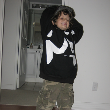 a young boy with a great outfit